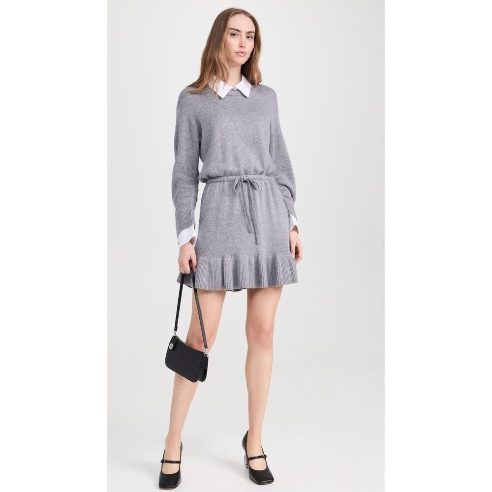 Cinq à Sept Rhinestone Button Kiana Sweater Mini Dress Size XS 395 retail